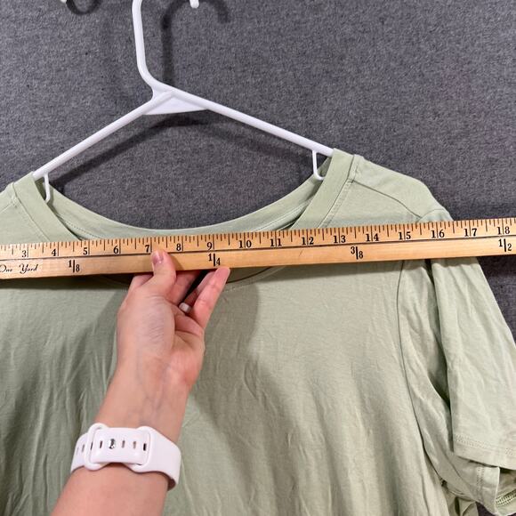 Cuddl Duds Softwear with Stretch Crew-Neck Top Herbal Green, Medium - Picture 6 of 8